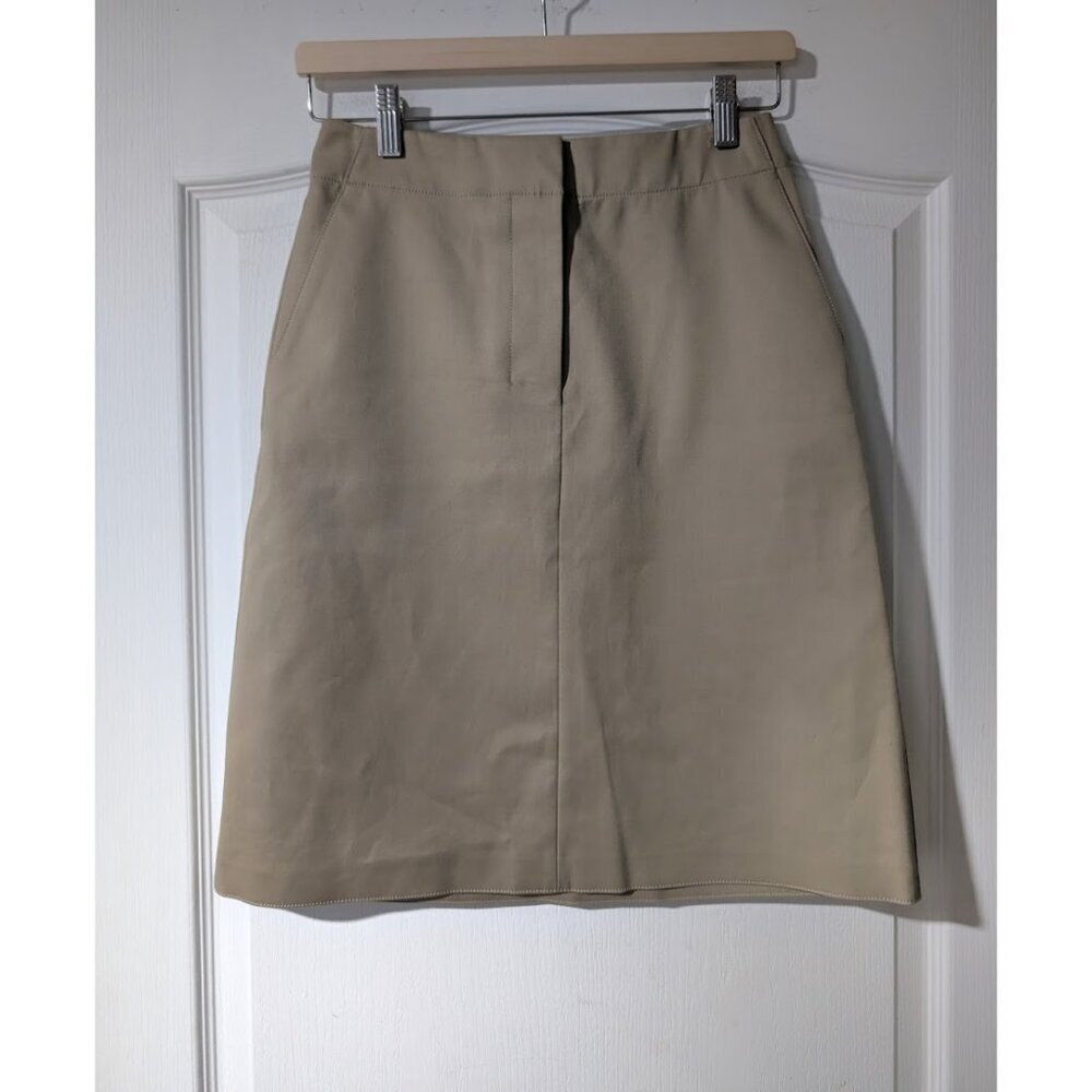 Theory | A-Line Modern Mini Skirt In Tan